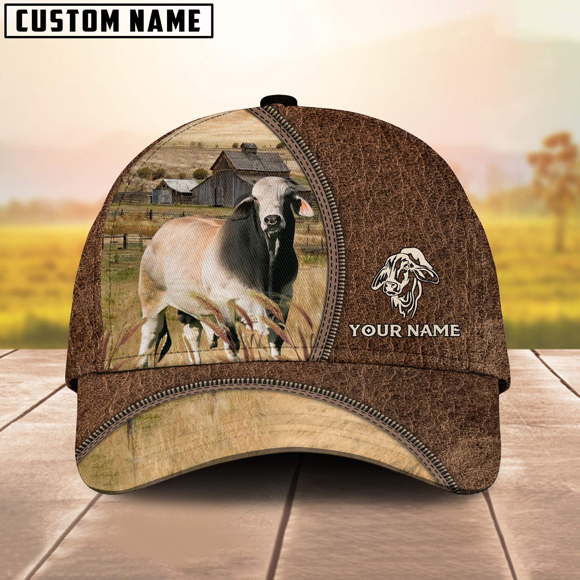 Brahman Farming Personalized Name Cap