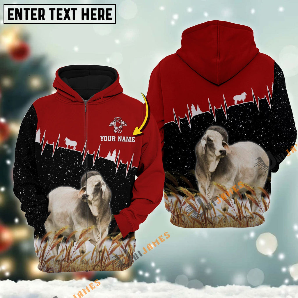 Personalized Name Brahman Xmas Hoodie