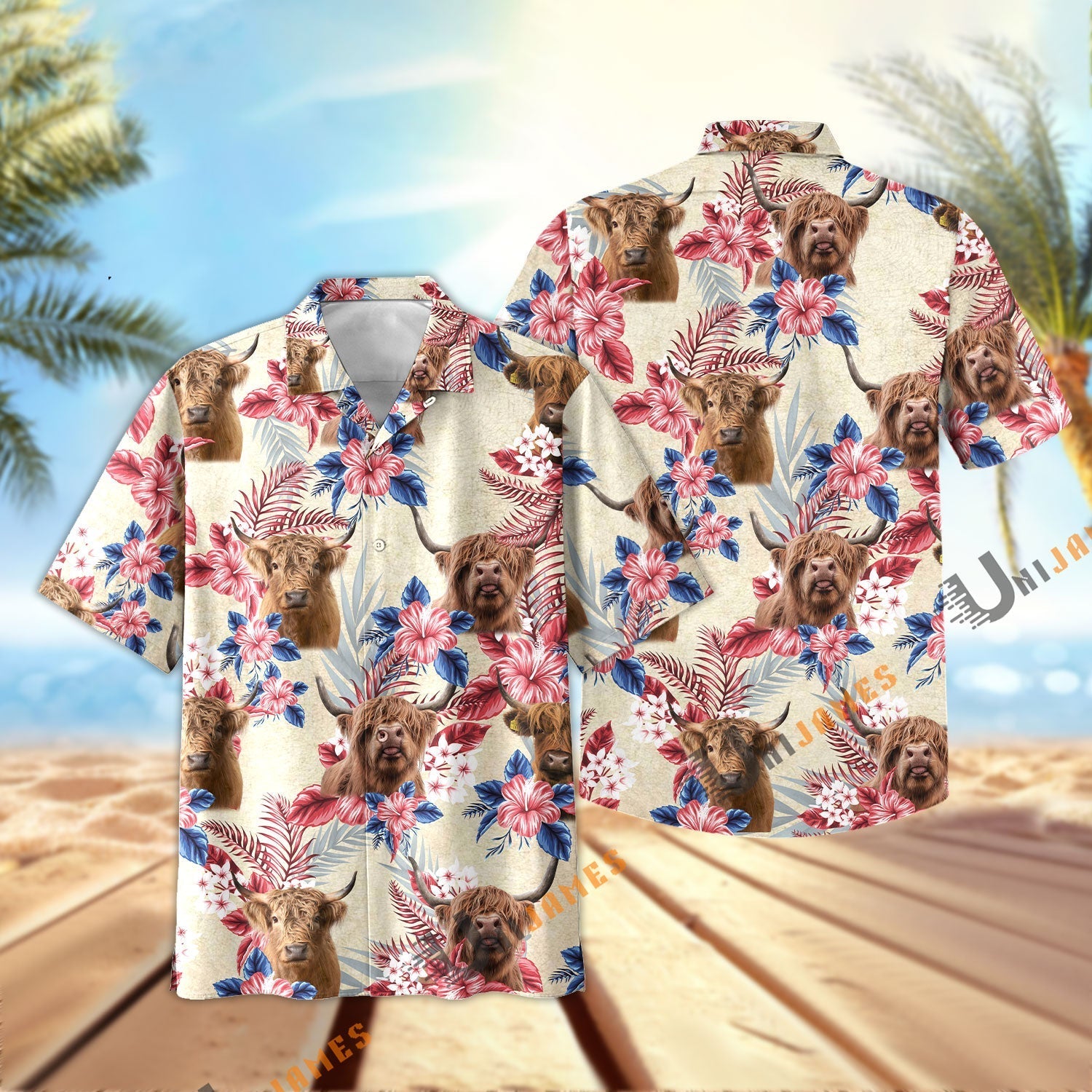 Highland Flowers Cool Summer Pattern Hawaiian Shirt