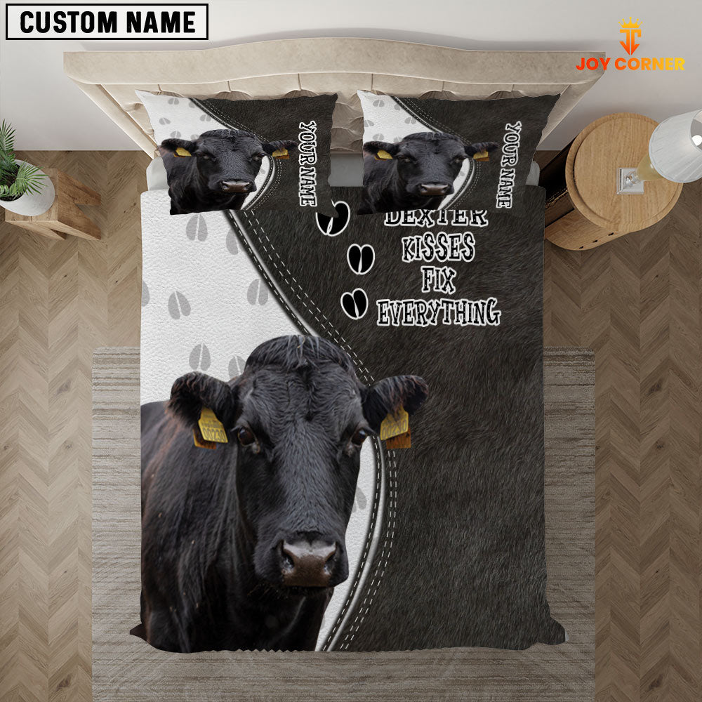 Dexter Kisses Fix Everything Custom Name Bedding Set