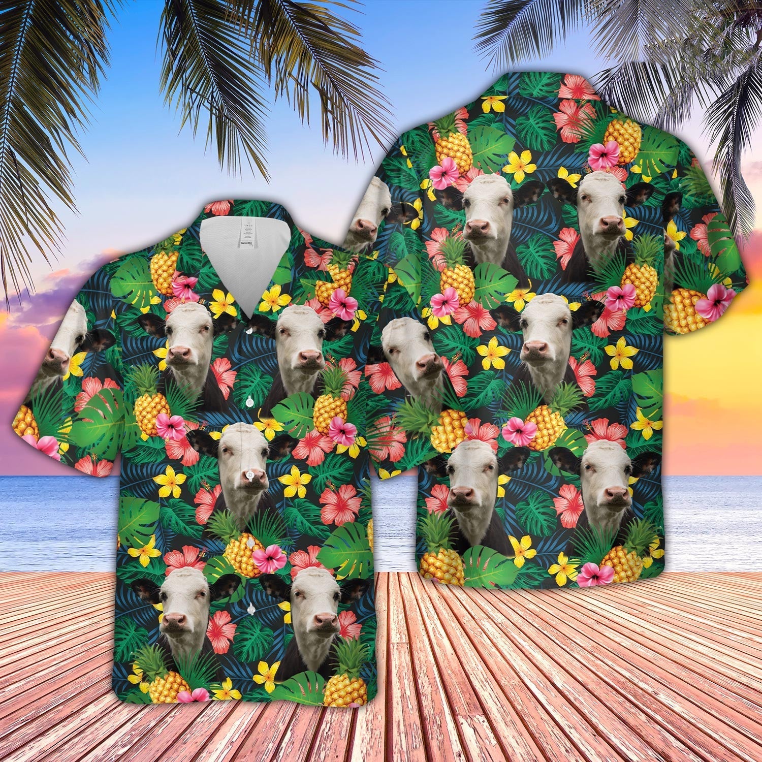 Black Baldy Summer Pattern 3D Hawaiian Shirt