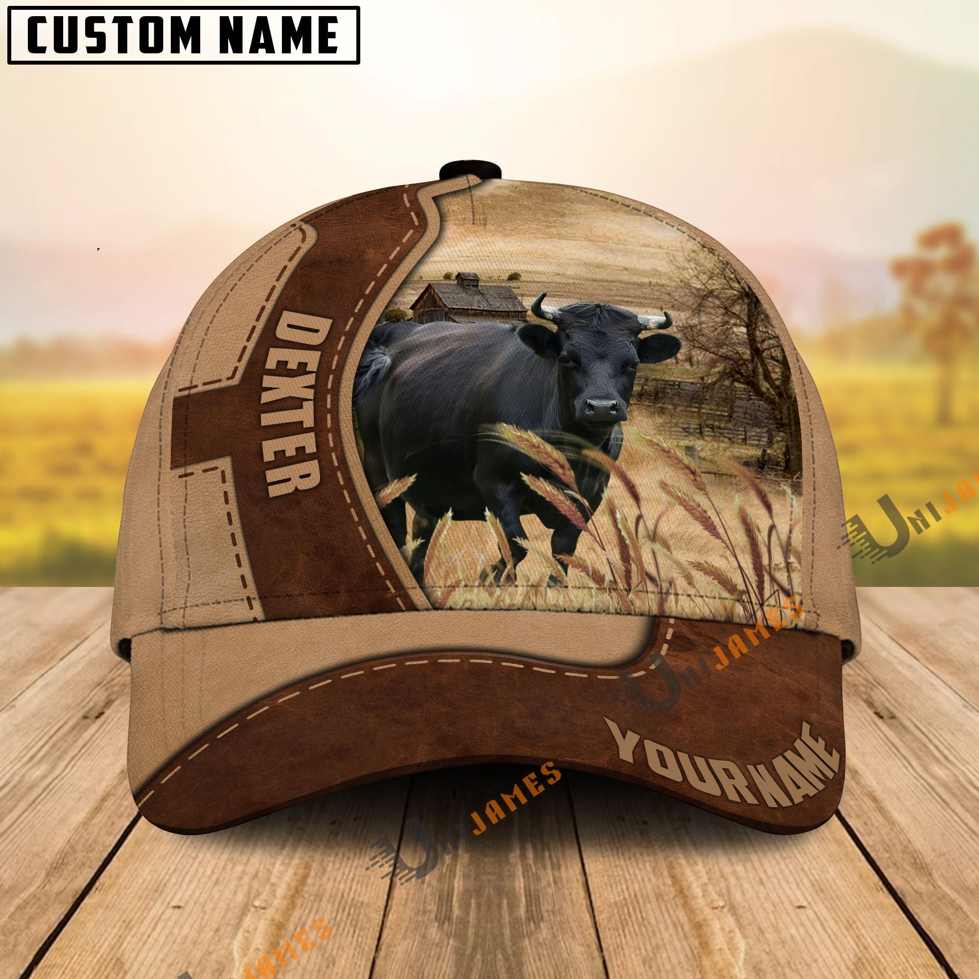Dexter Suede Pattern Customized Name Cap
