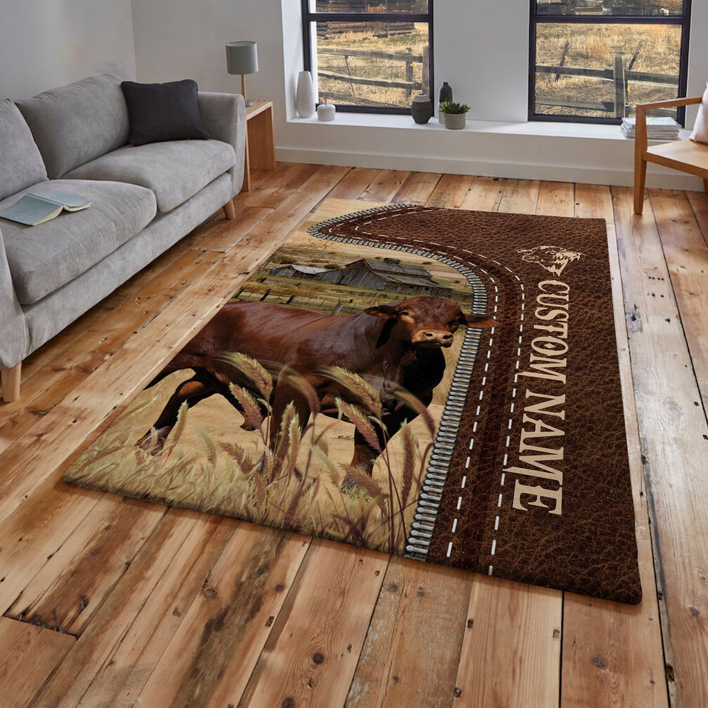 Beefmaster Farming Personalized Name 3D Rug