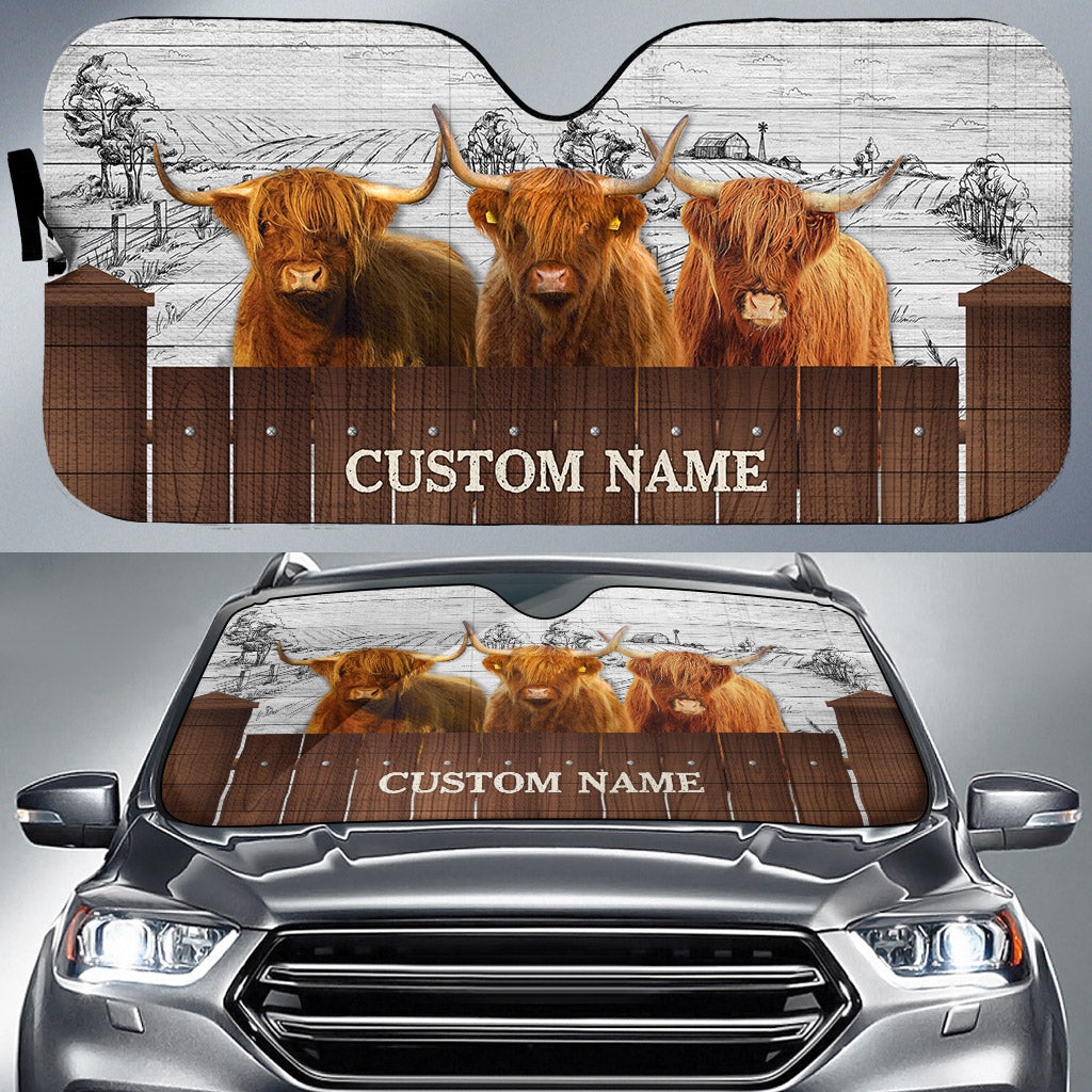 Highland Farming Custom Name 3D Sun Shade