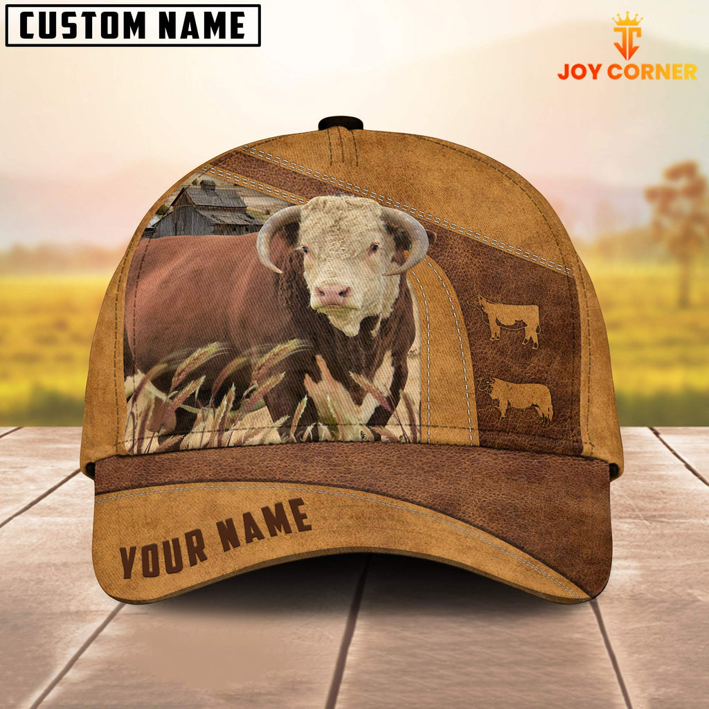 Custom Name Farm Horned Hereford Cap