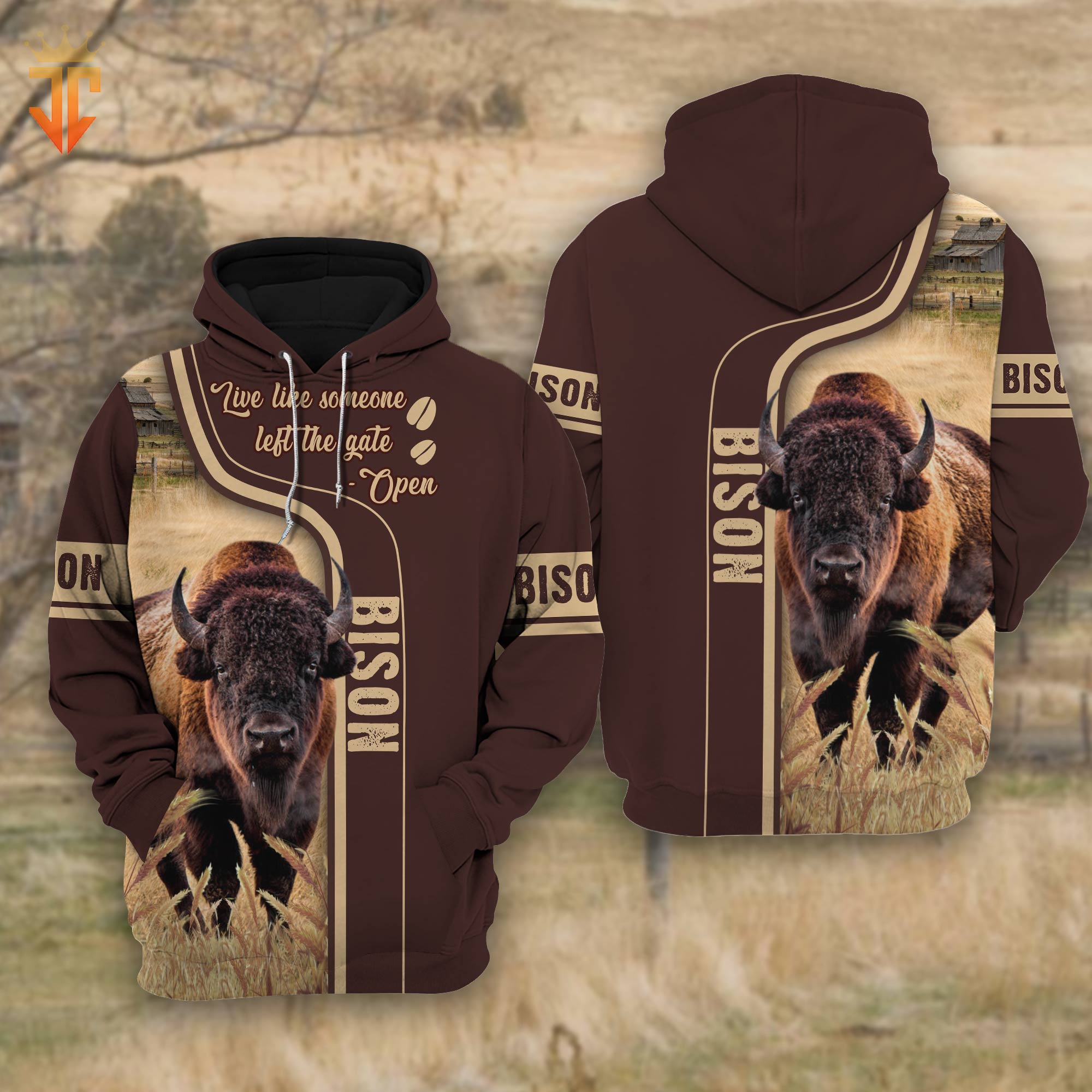 Bison Cattle Live Like Some One Hoodie