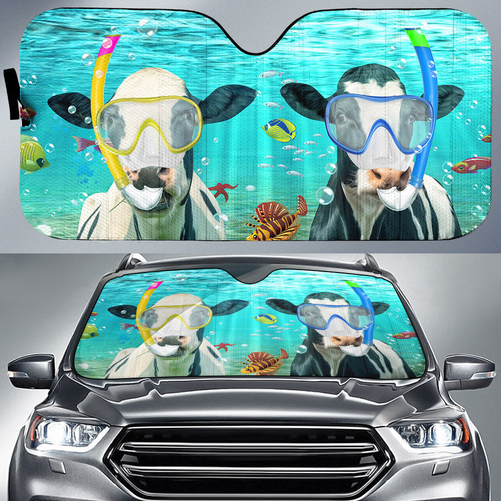 Holstein Diving All Over Printed 3D Sun Shade