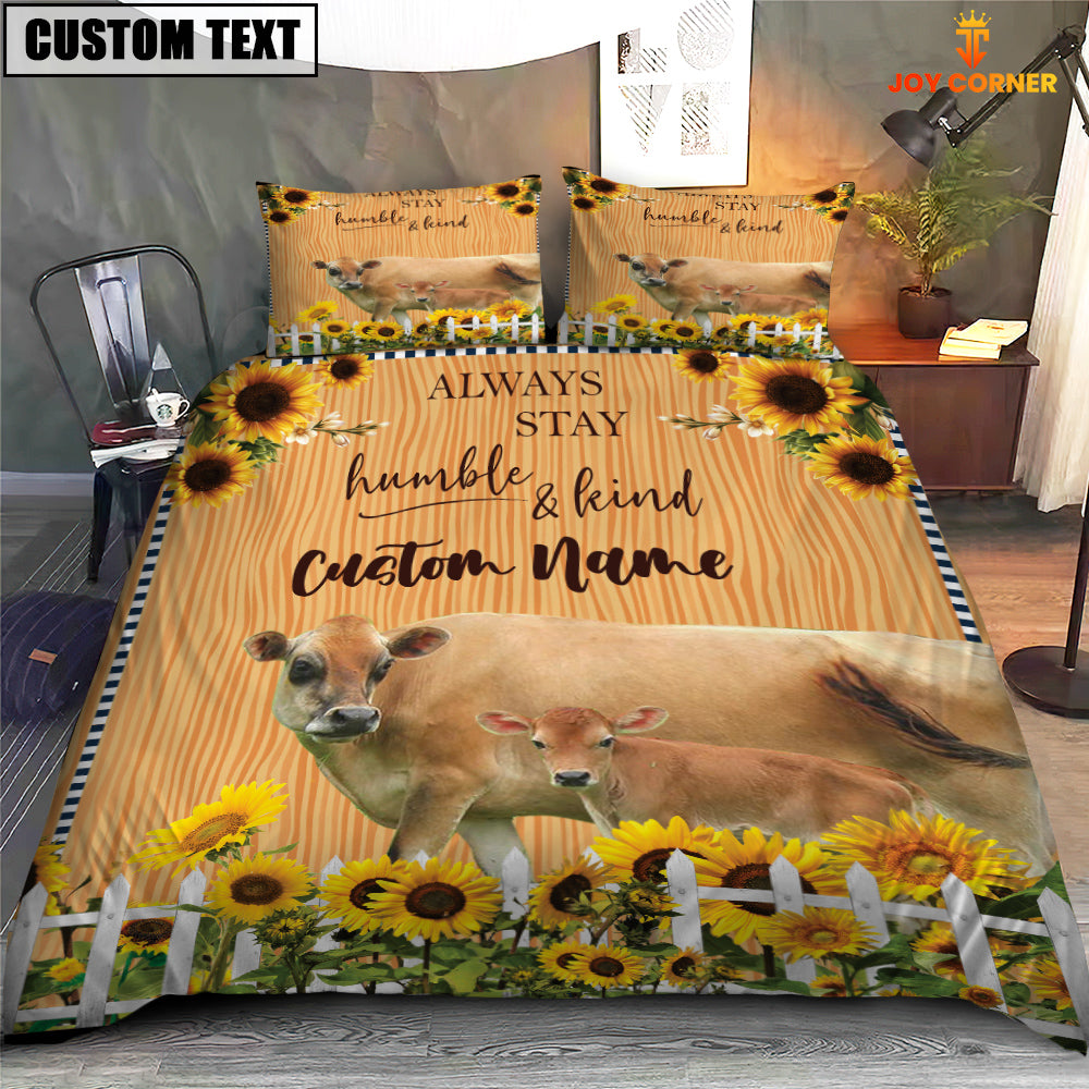 Jersey Stay Humble And Kind Custom Name Bedding Set