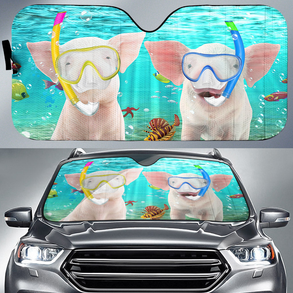 Piggies Diving All Over Printed 3D Sun Shade