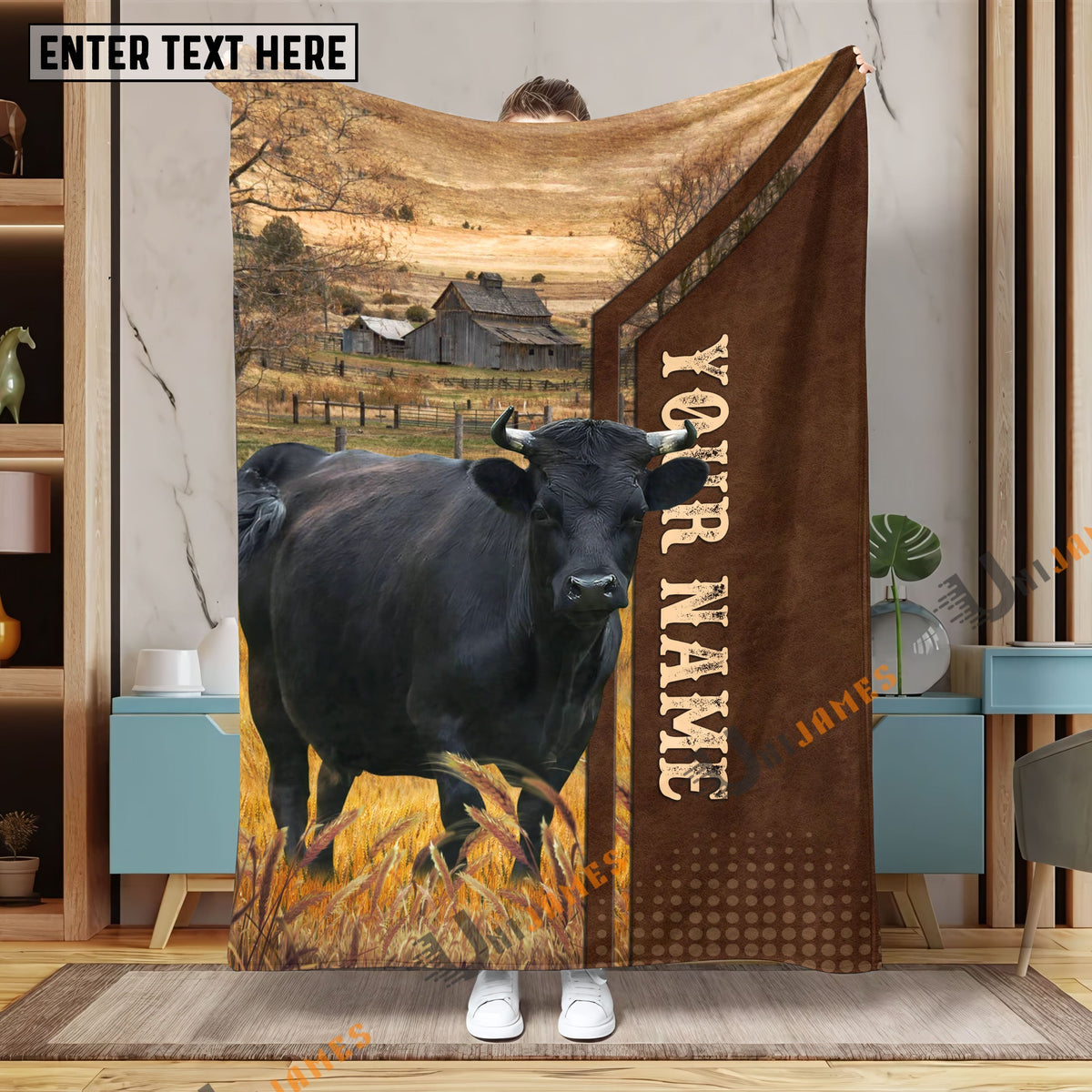 Personalized Name Dexter Farming Life Pattern Blanket