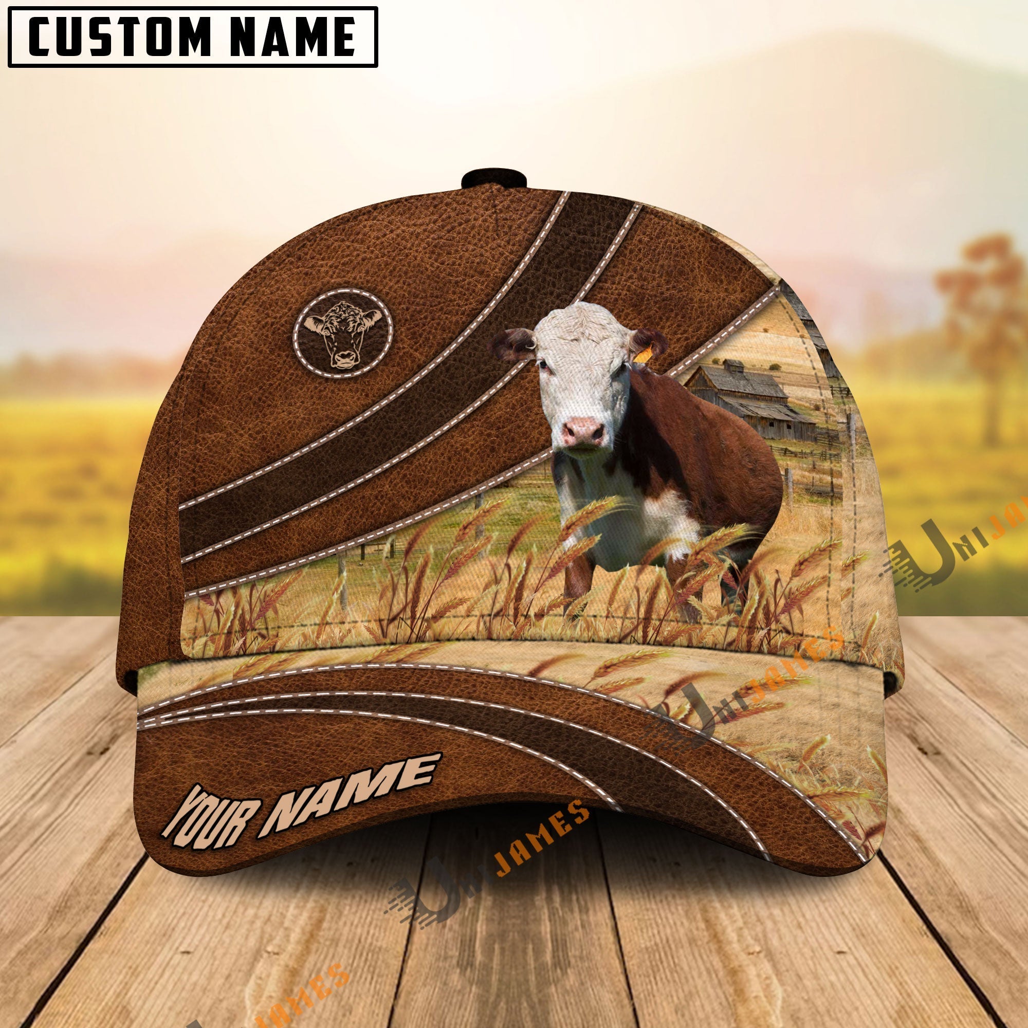 Hereford Cool Farming Customized Name Cap