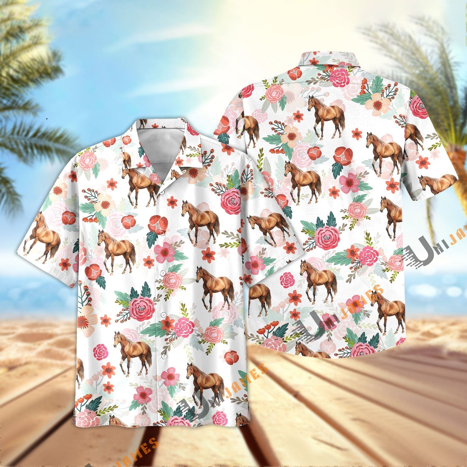Horse Fresh Summer 3D Hawaiian Shirt