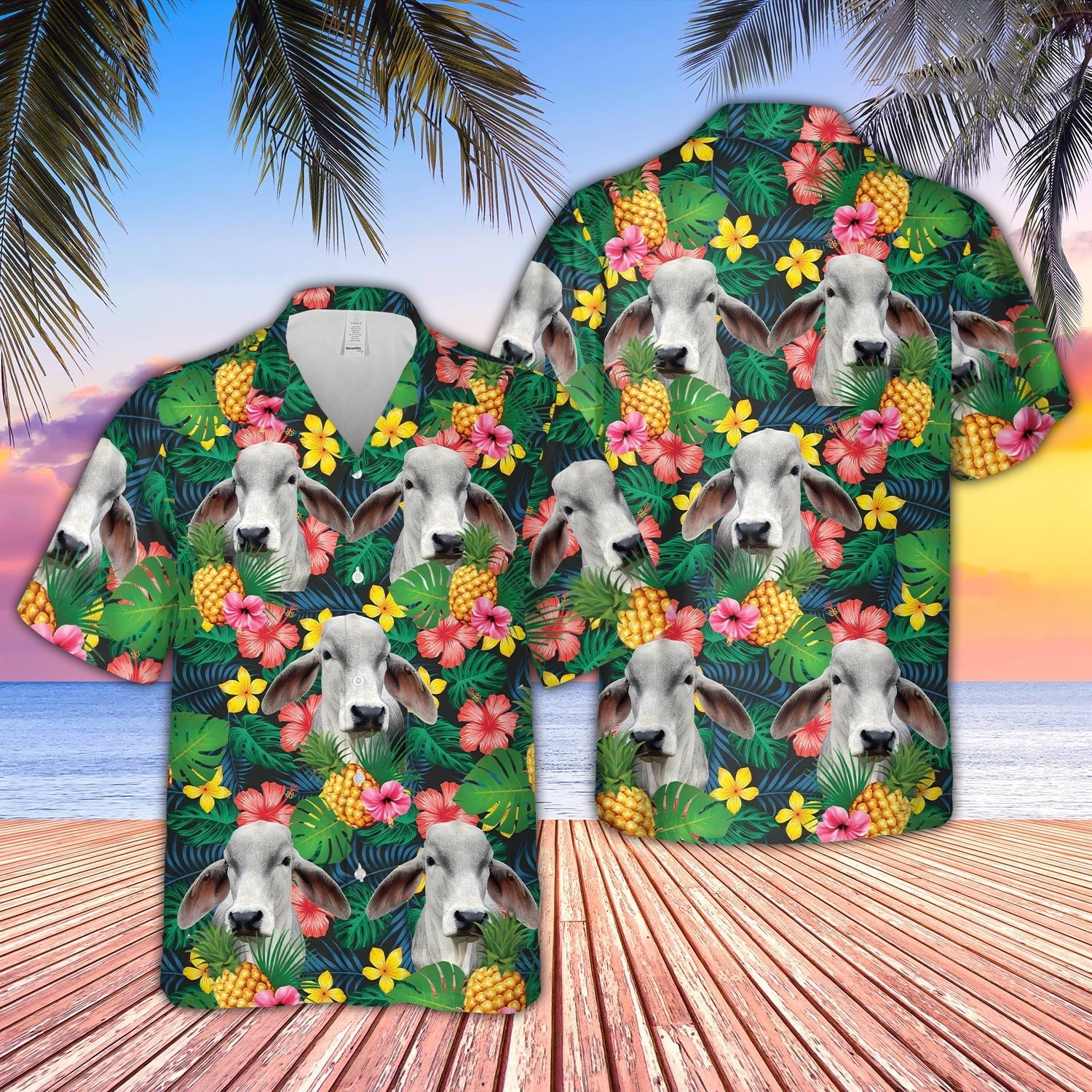Brahman Cattle Summer Pattern 3D Hawaiian Shirt
