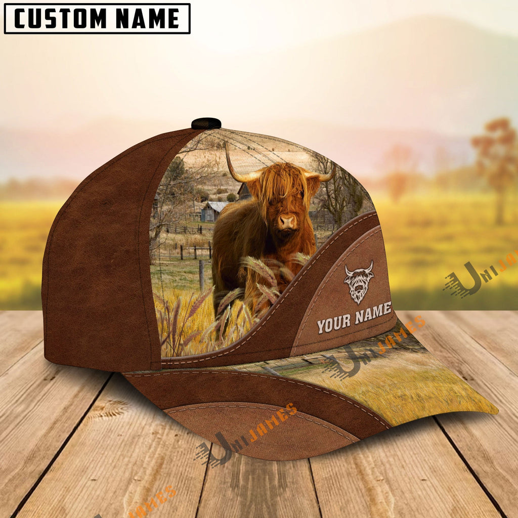 Highland Farm Living Pattern Customized Name Cap