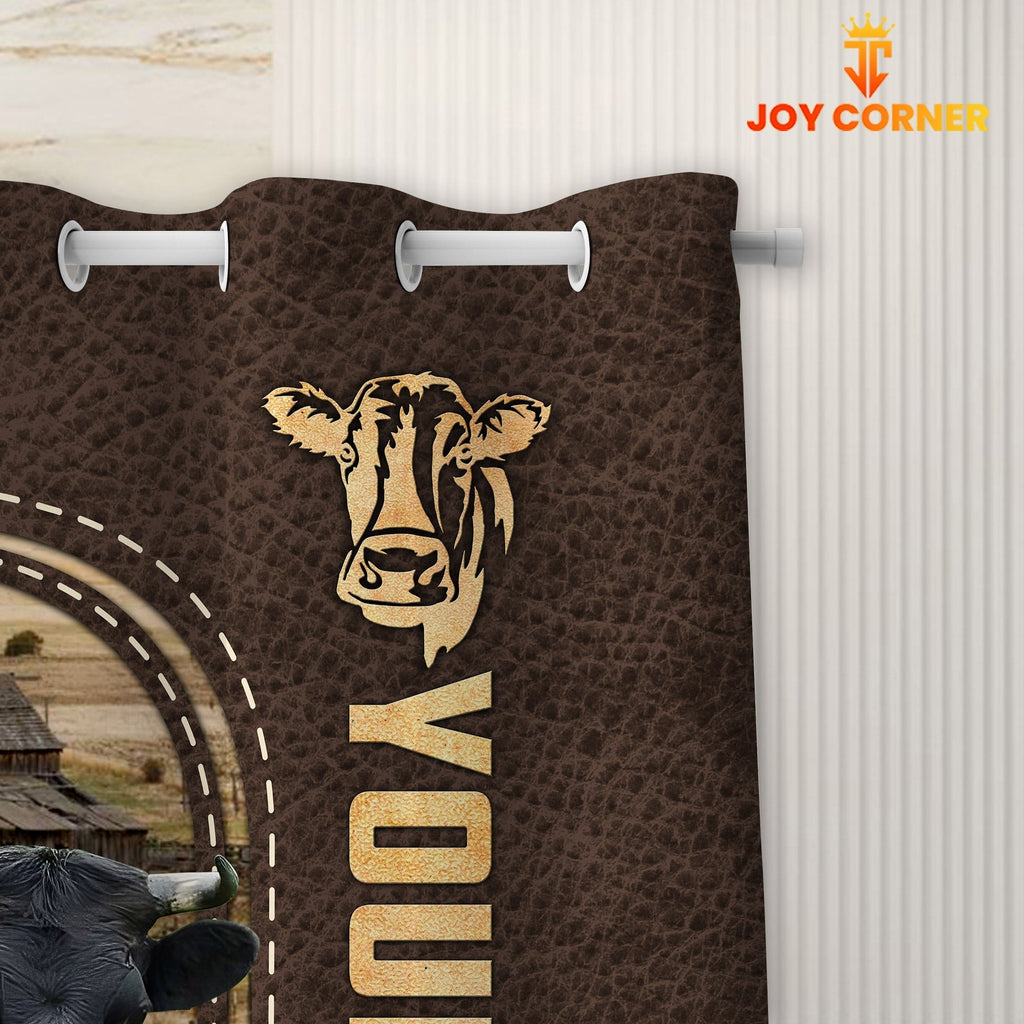 Dexter Leather Pattern Custom Name Shower Curtain