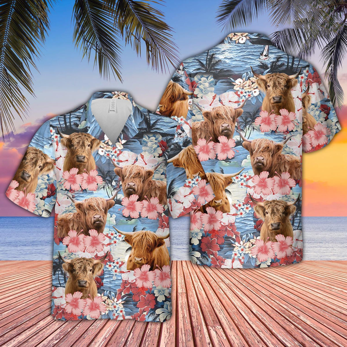 Highland Flower Farming 3D Hawaiian Shirt