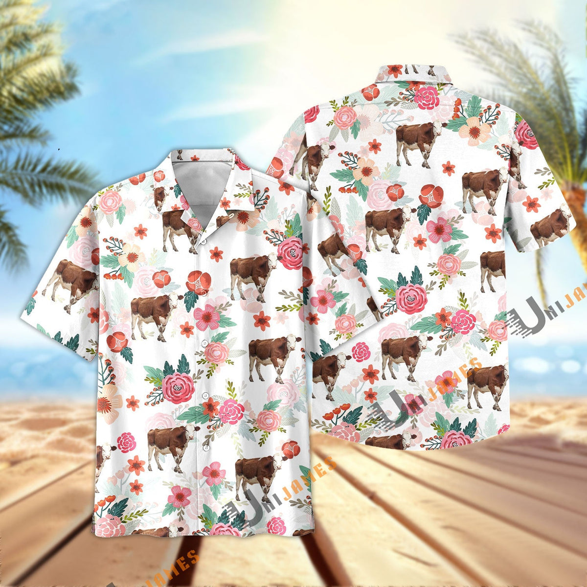 Hereford Fresh Summer 3D Hawaiian Shirt