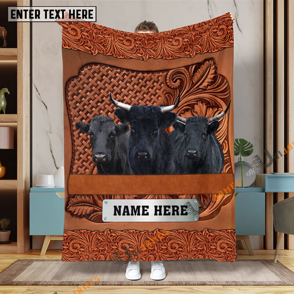 Dexter Cattle Farming Life Personalized Name Blanket