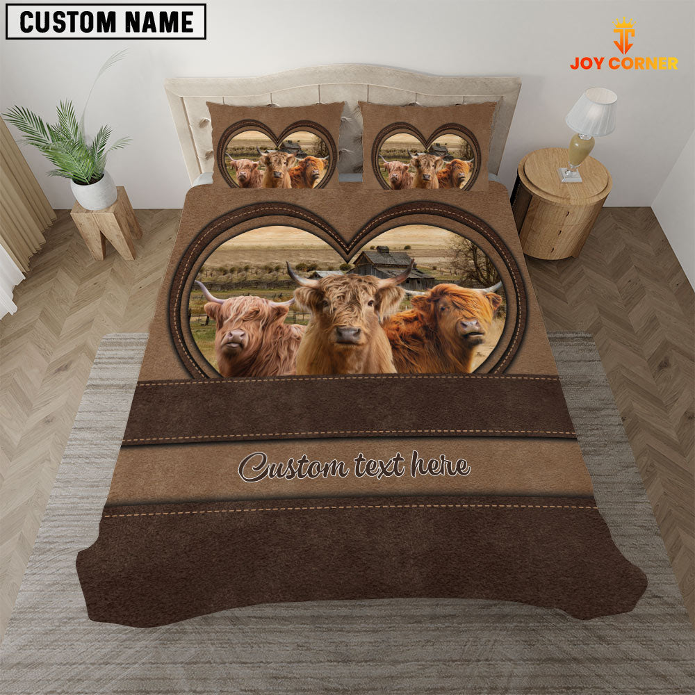 Highland In Heart Custom Name Bedding Set