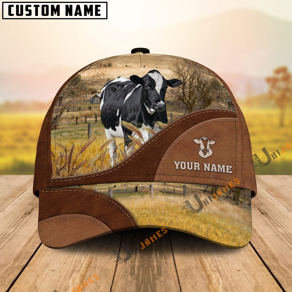 Holstein Farm Living Pattern Customized Name Cap