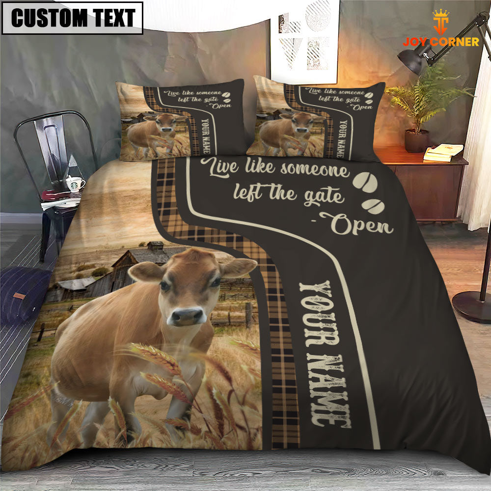 Jersey Like Someone Left The Gate Open Customized Name 3D Bedding Set