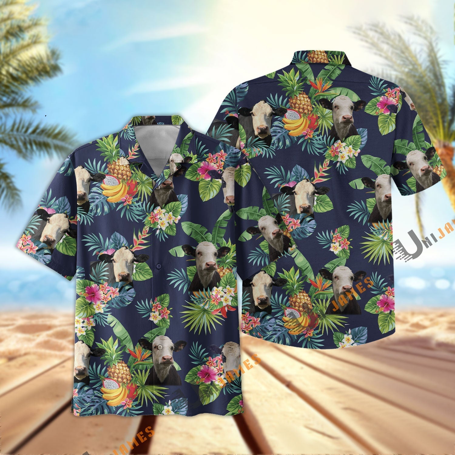 Black Baldy Fruit Summer Hawaiian Shirt