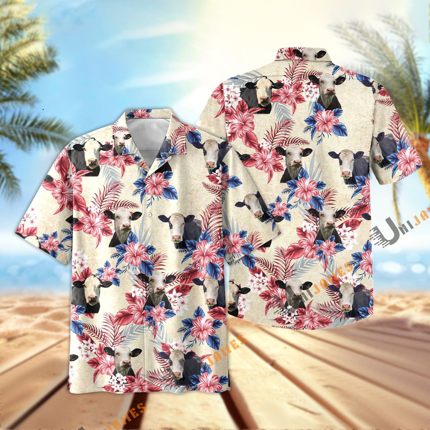 Black Baldy Flowers Cool Summer Pattern Hawaiian Shirt