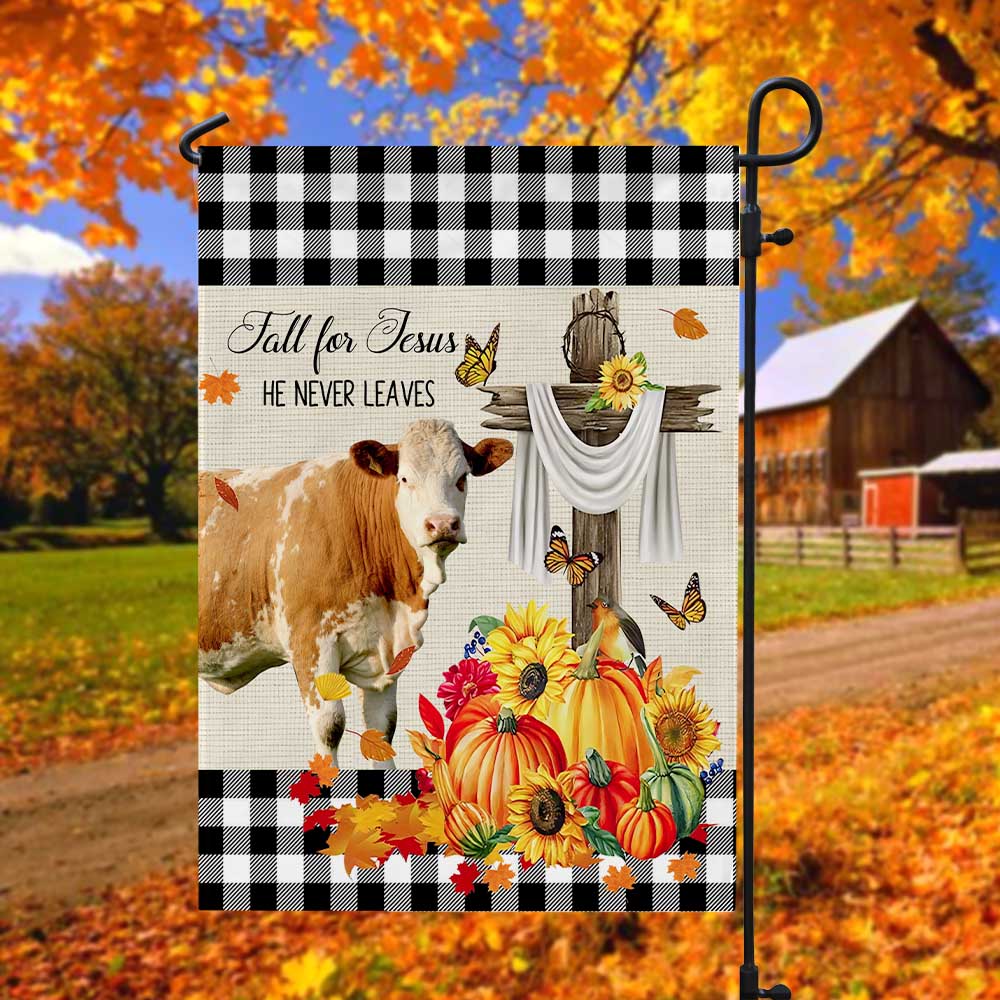 Simmental Cattle Fall For Jesus Flag