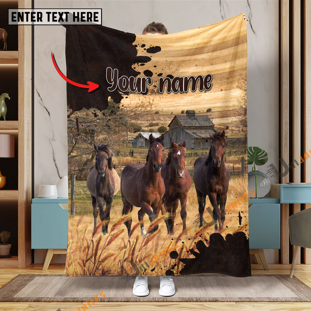 Personalized Name Diligent Horse Blanket