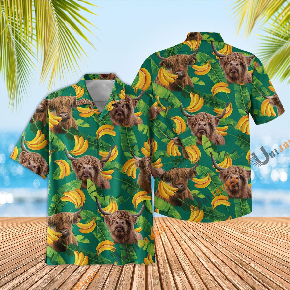 Highland Banana Green Summer Hawaiian Shirt