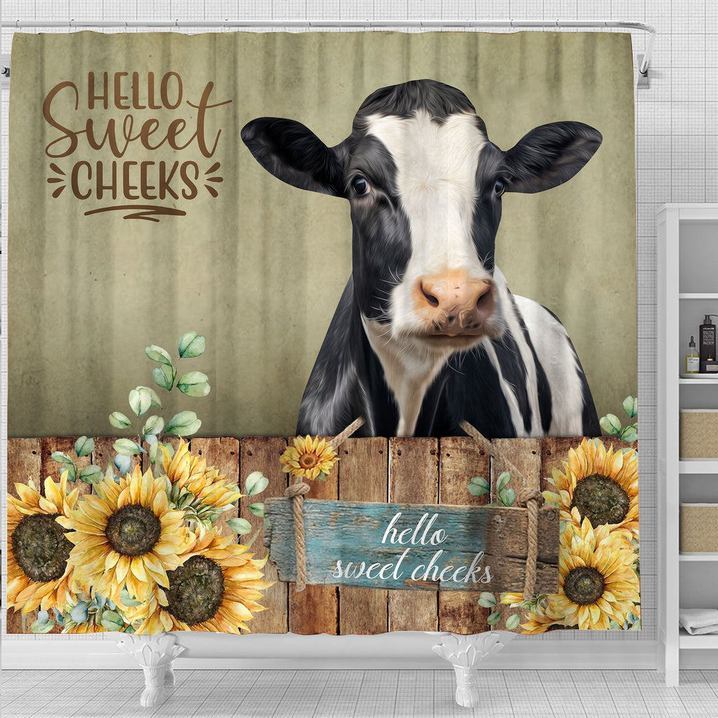 Holstein Hello Sweet Cheeks 3D Shower Curtain