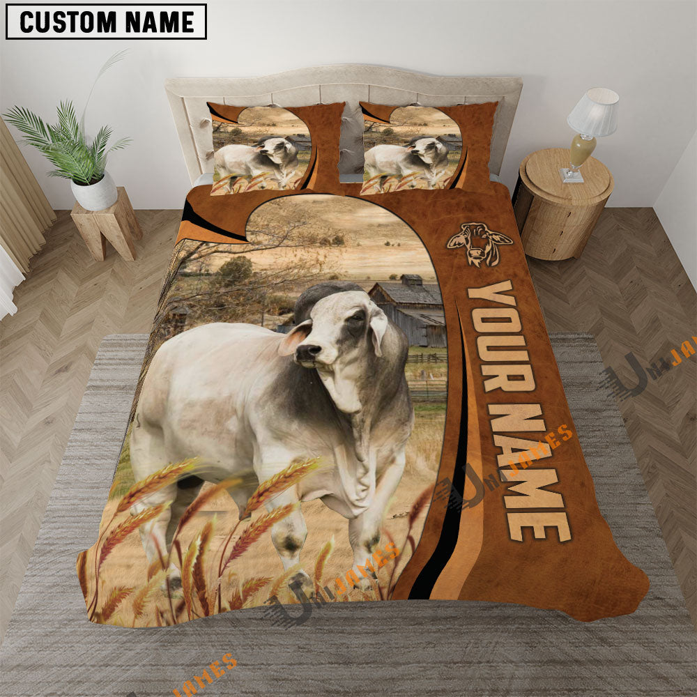 Brahman Premium Brown Pattern 3D Bedding Set
