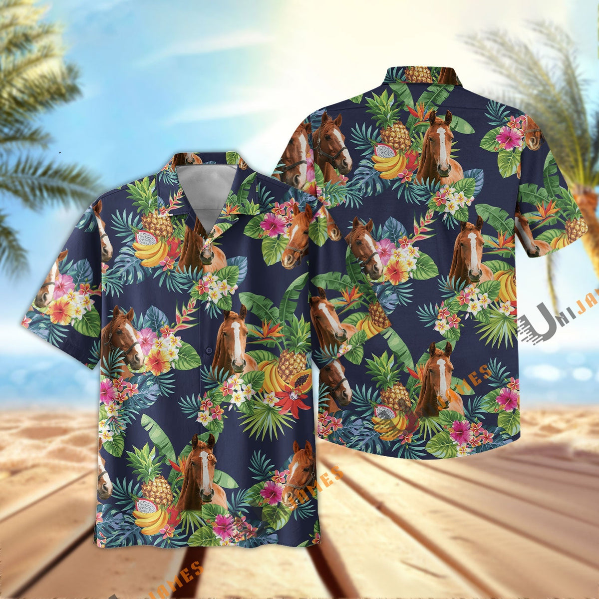 Horse Fruit Summer Hawaiian Shirt