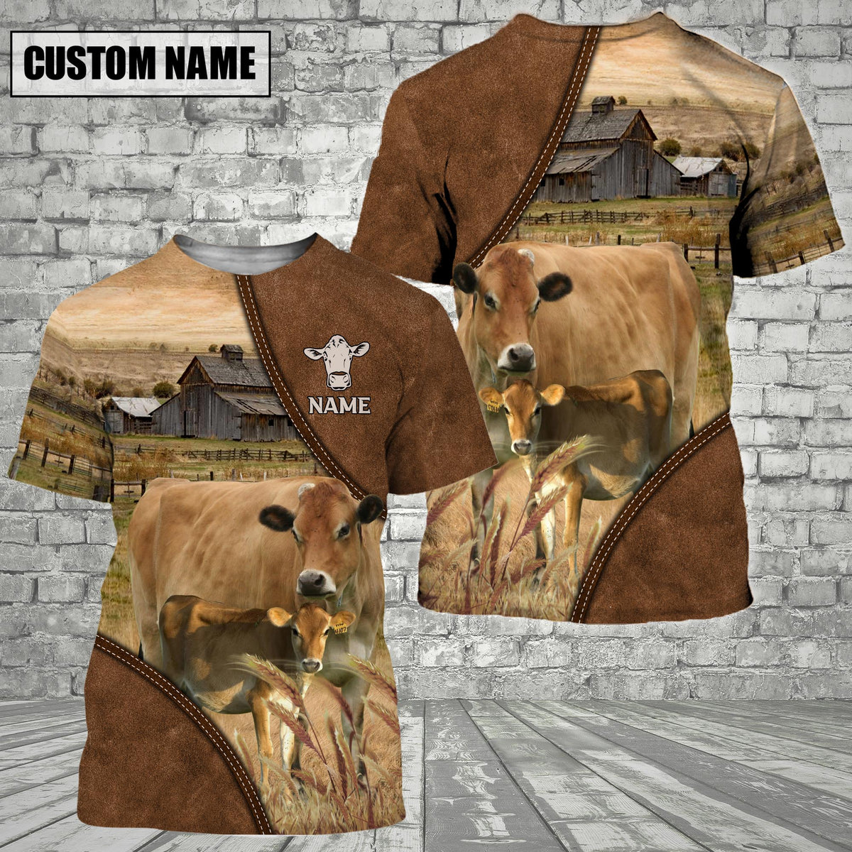Jersey Barn Farm Customized Name 3D T-Shirt