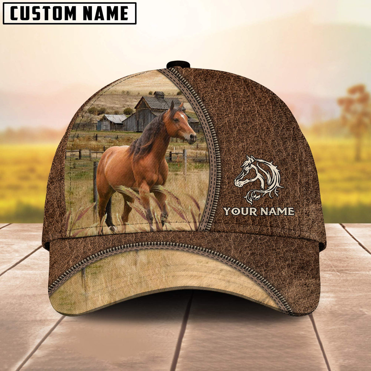 Horse Farming Personalized Name Cap