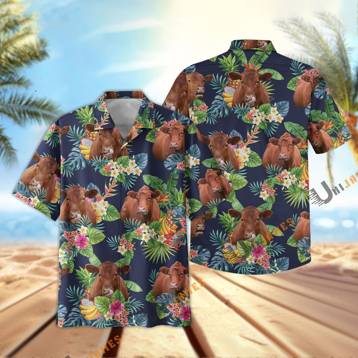Red Angus Fruit Summer Hawaiian Shirt