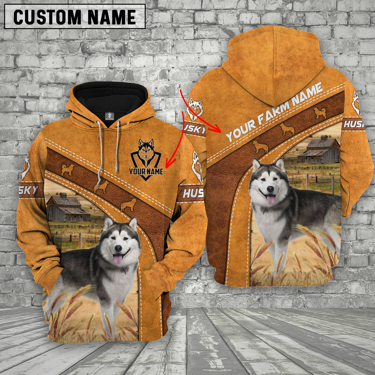 Husky Races Custom Name Printed 3D Hoodie