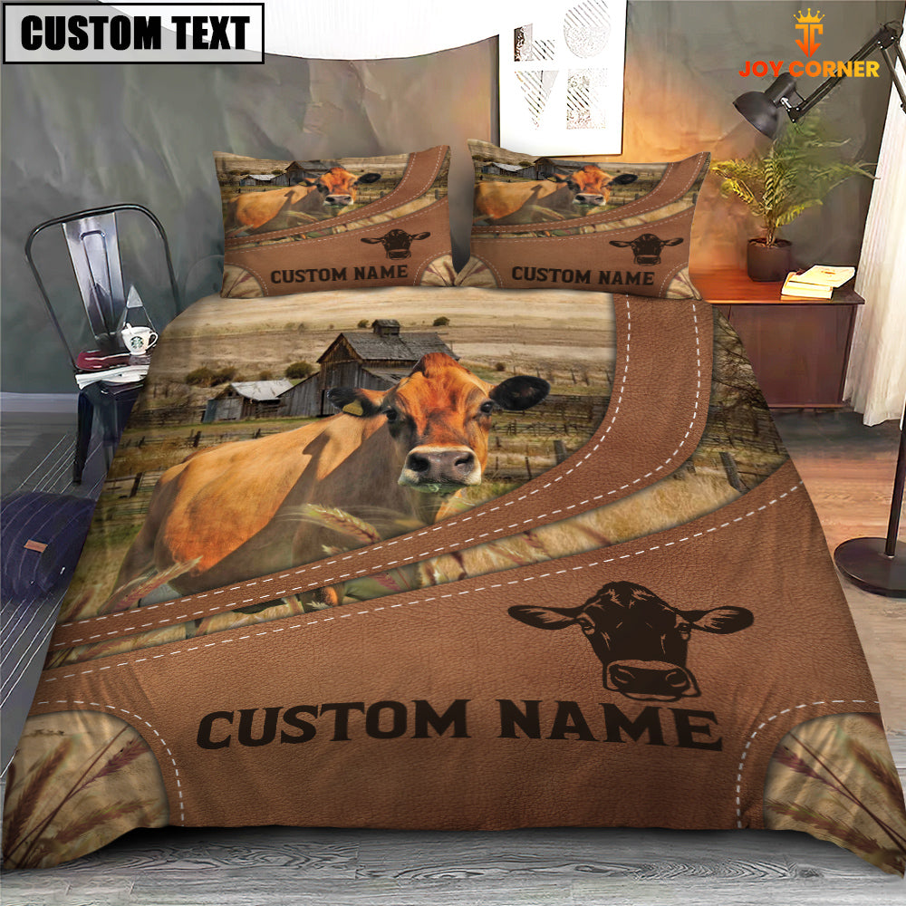 Custom Name Jersey On Farm Bedding Set