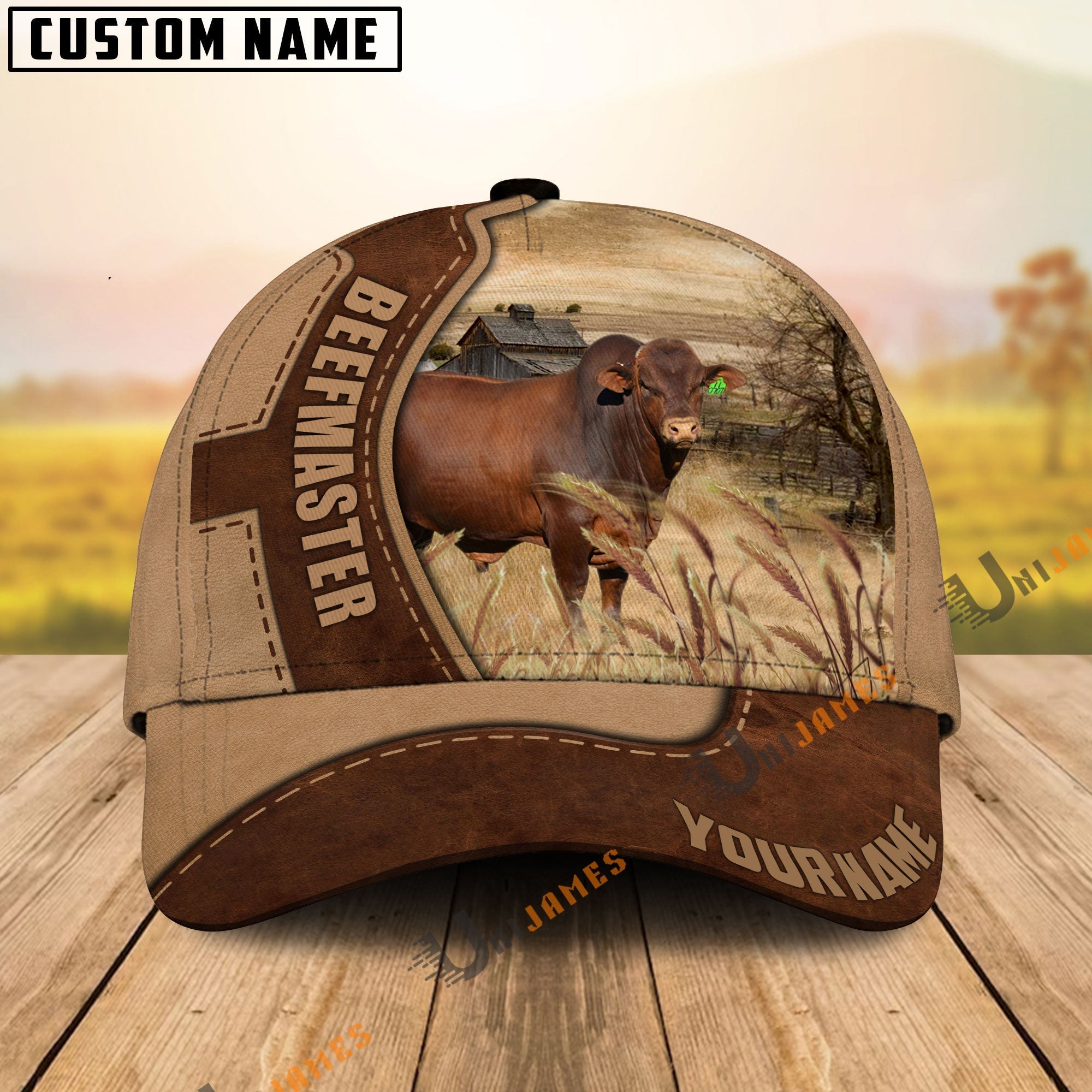 Beefmaster Suede Pattern Customized Name Cap