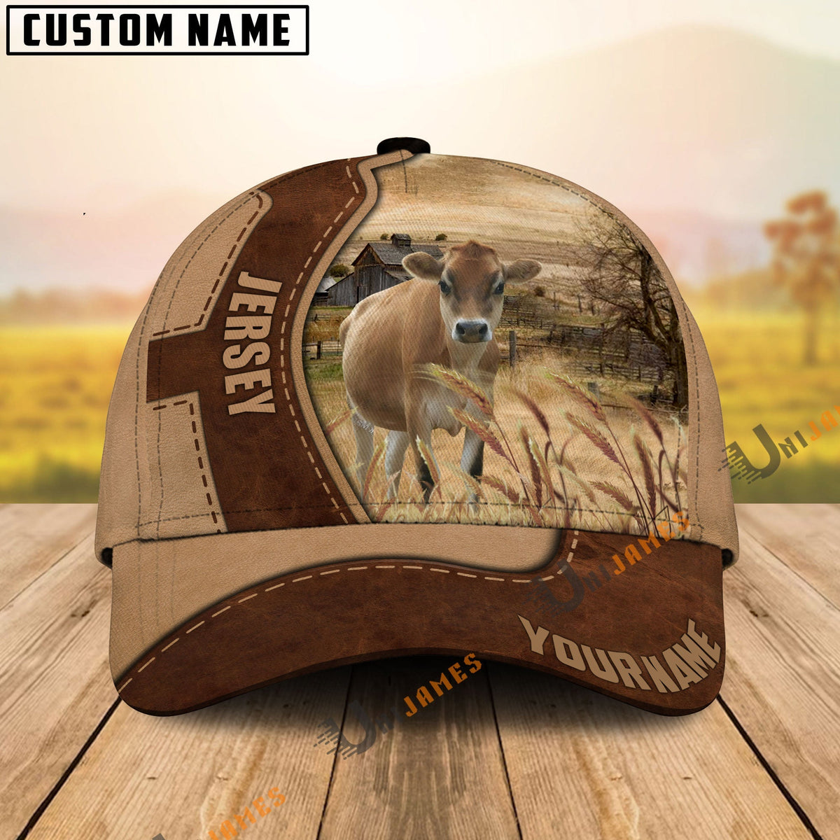Jersey Suede Pattern Customized Name Cap