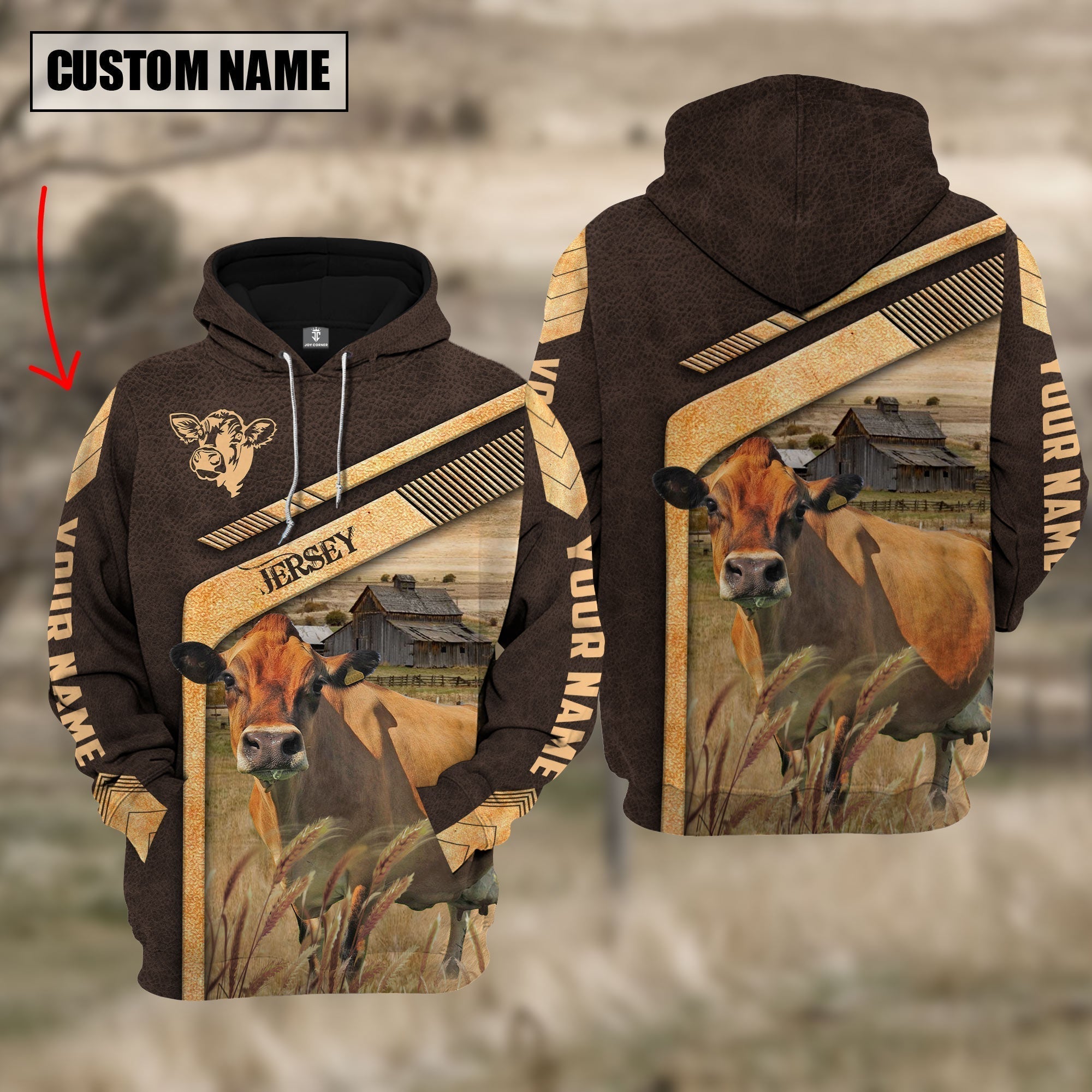 Jersey On The Meadow Custom Name Hoodie