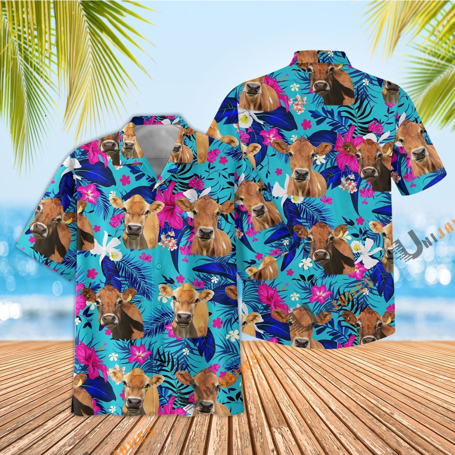 Jersey Cool Flower Color Hawaiian Shirt