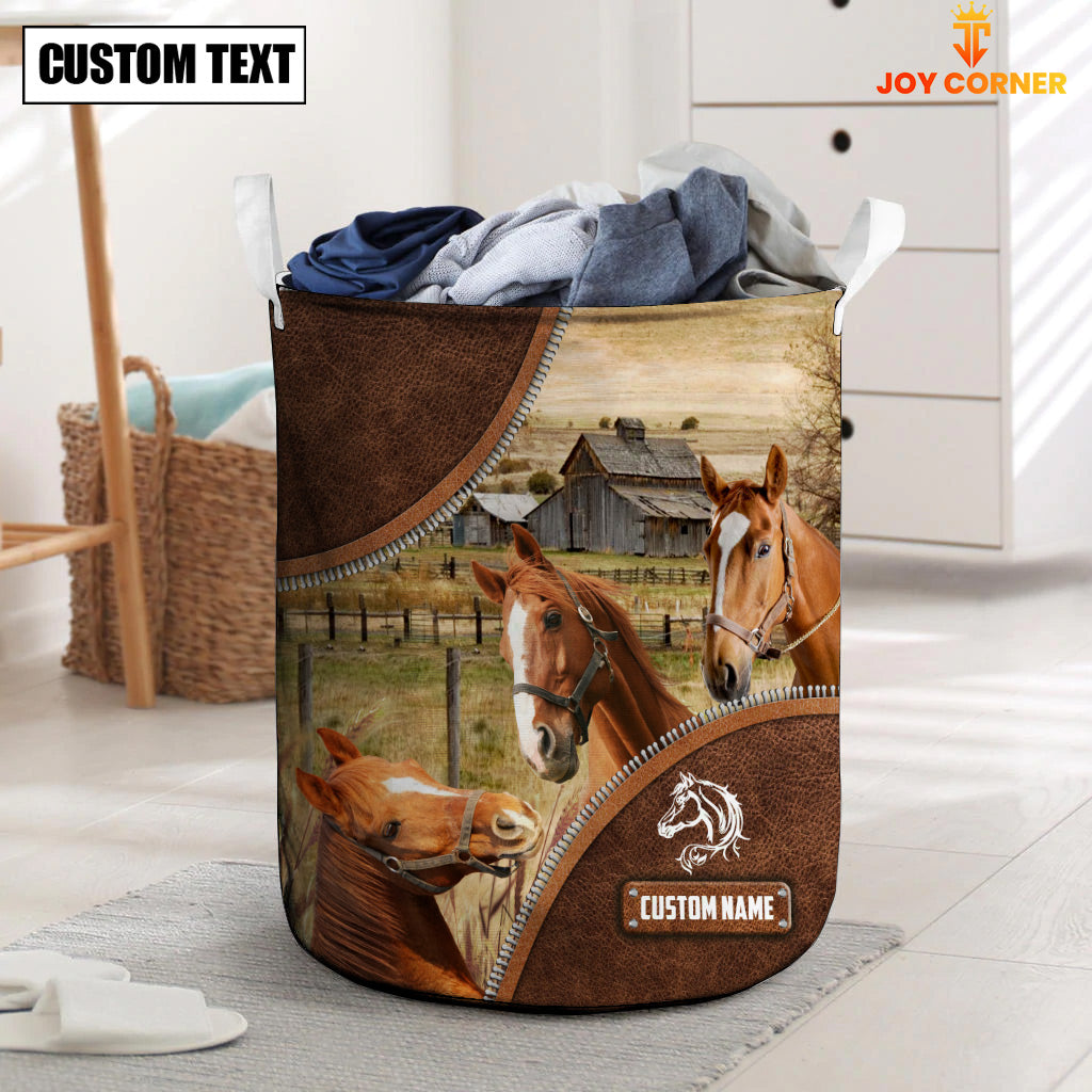 Horse Custom Name Laundry Basket