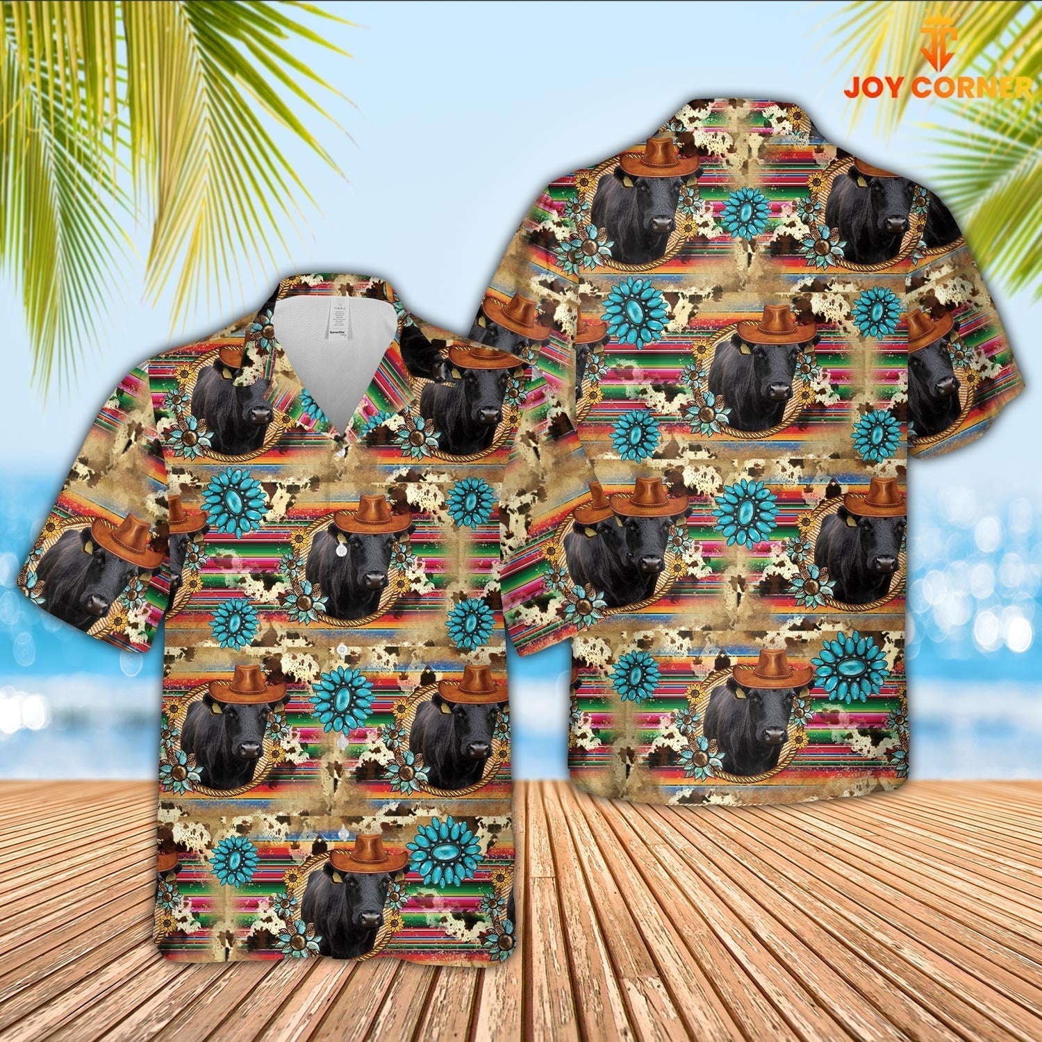 Dexter Cowboy Pattern 3D Hawaiian Shirt