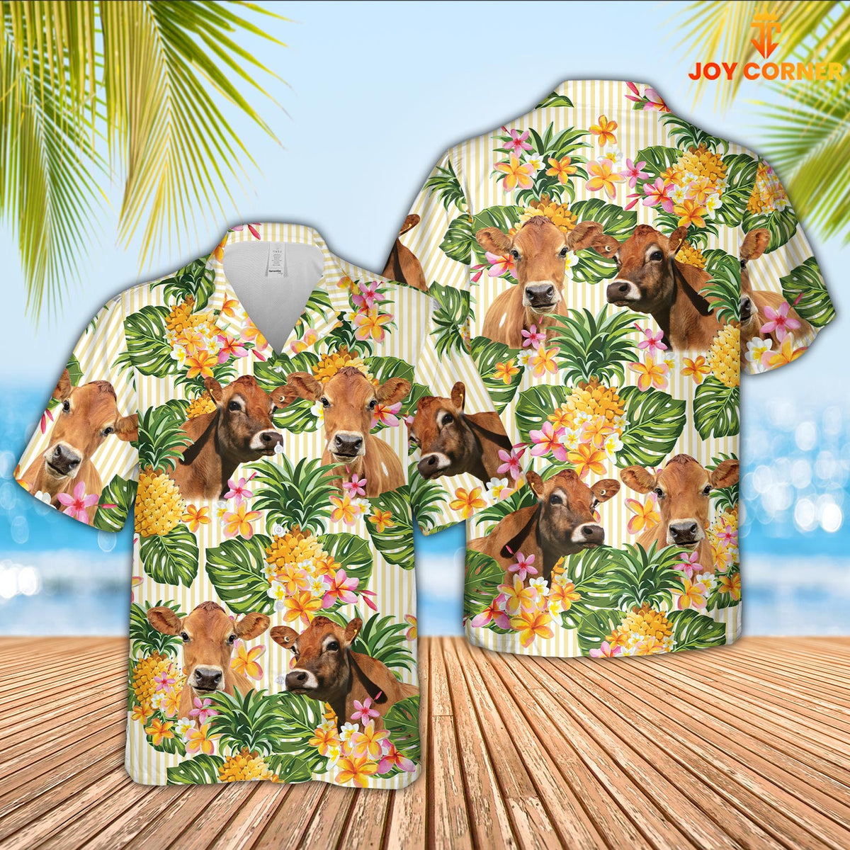 Jersey Pineapple Pattern Hawaiian Shirt
