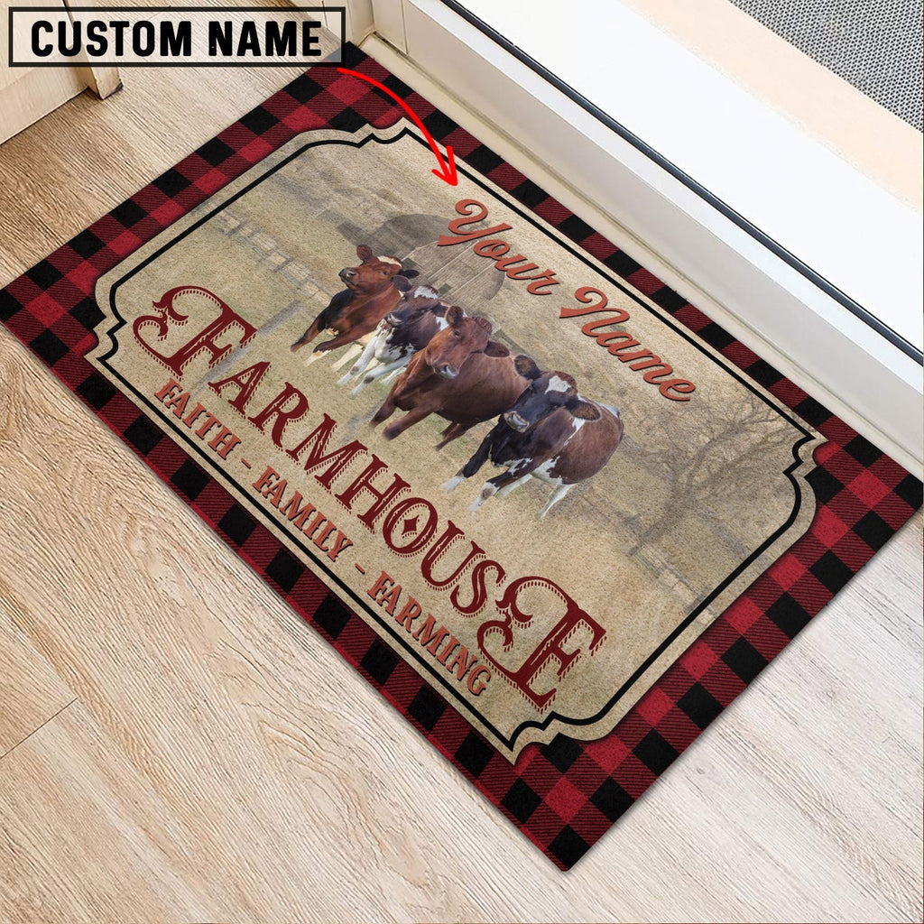 Ayrshires Faith Family Farming Custom Name Doormat
