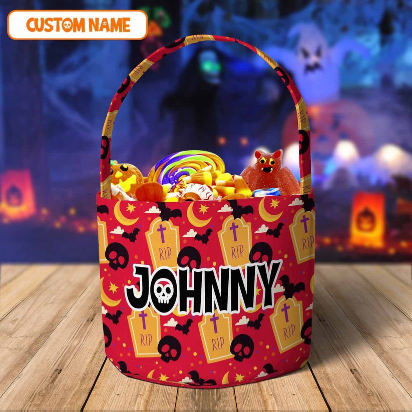 Personalized Name Halloween Basket