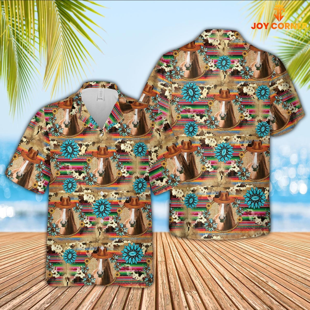 Dexter Cowboy Pattern 3D Hawaiian Shirt