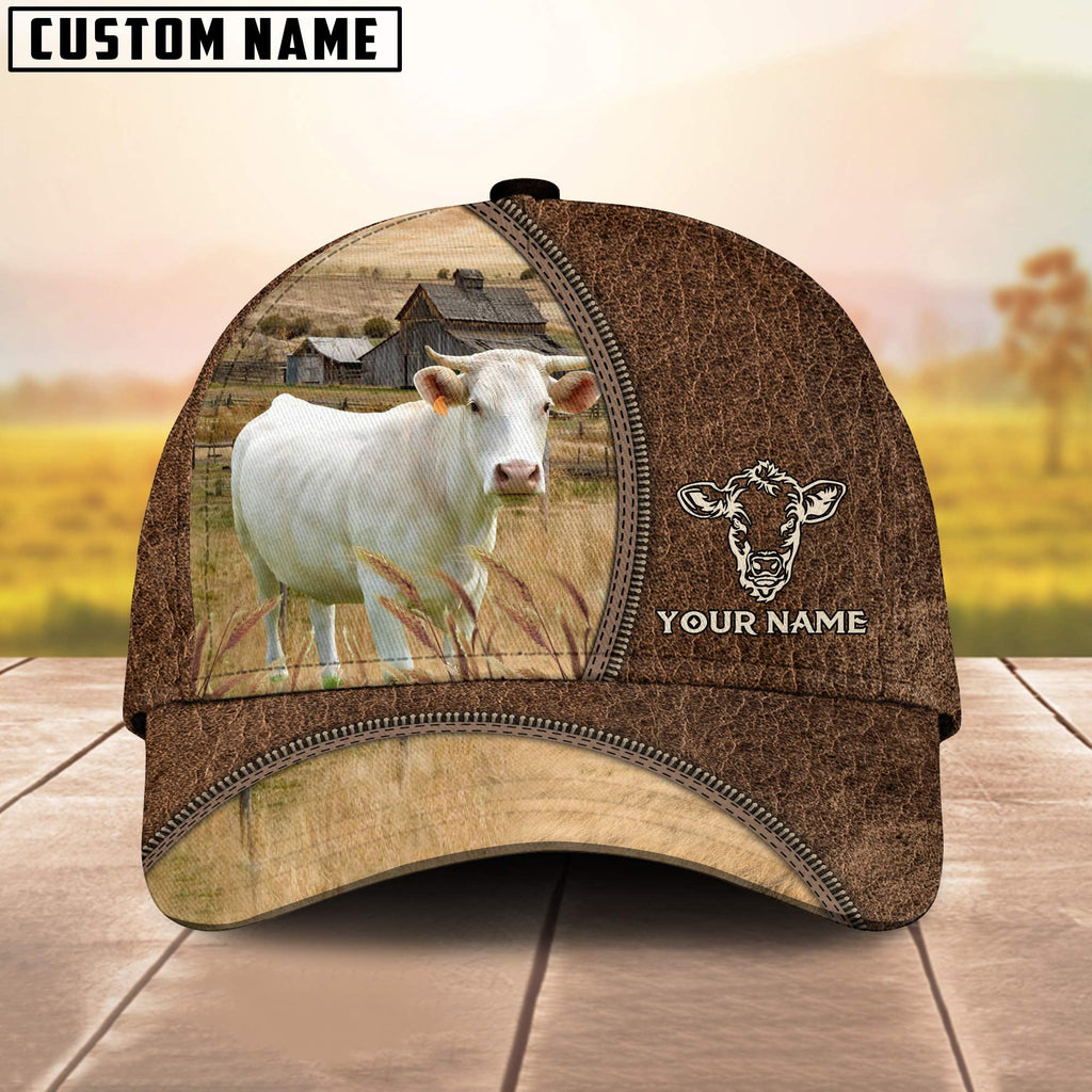 Charolais Farming Personalized Name Cap