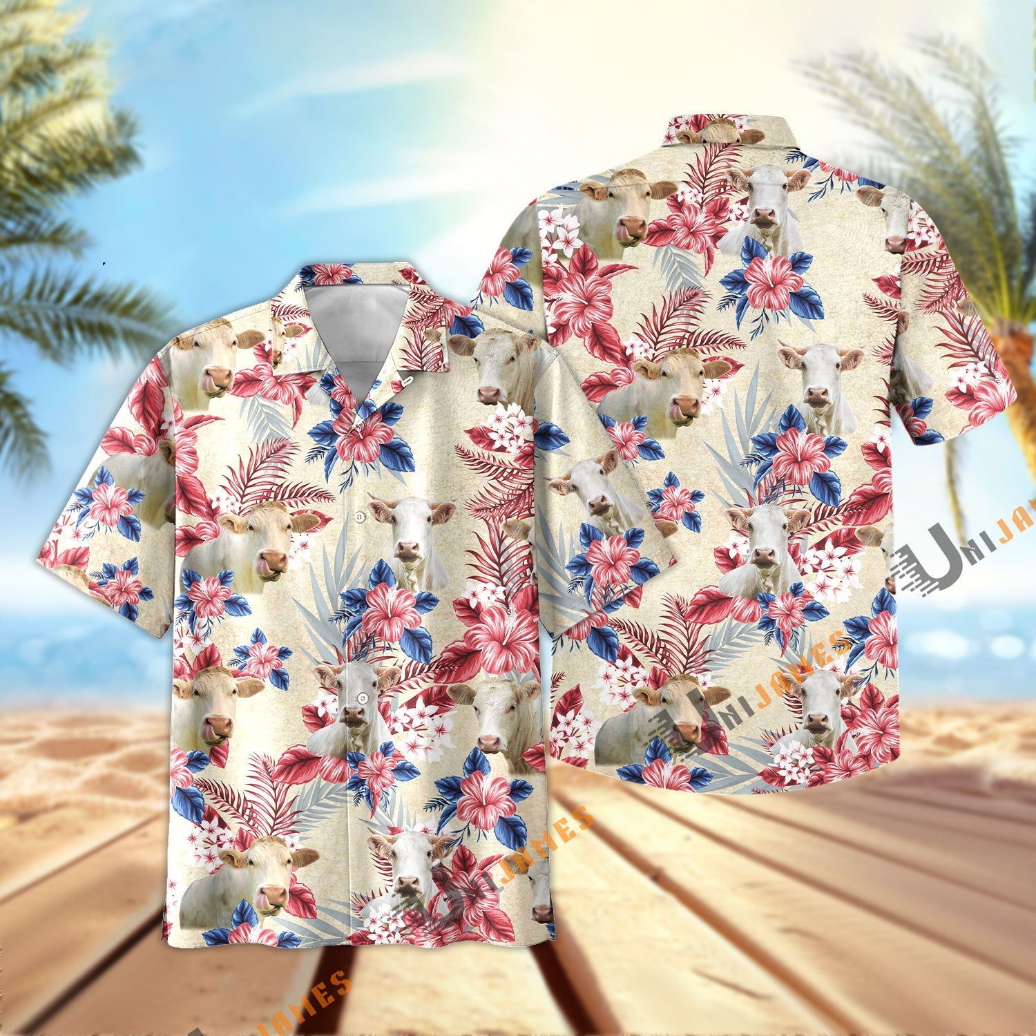 Charolais Flowers Cool Summer Pattern Hawaiian Shirt